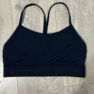 CRZ YOGA y back long line sports bra size small - true navy